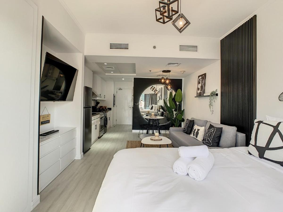 Luxury Modern Studio In Jlt With Amazing View & Rooftop Pool - Sleeps 3 Dubaj Zewnętrze zdjęcie