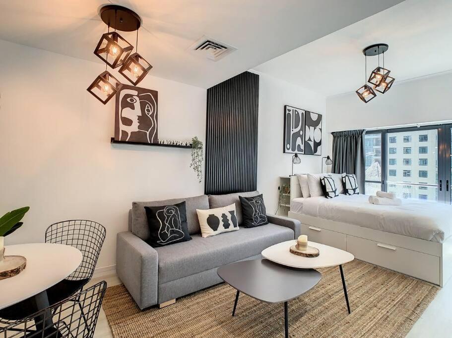 Luxury Modern Studio In Jlt With Amazing View & Rooftop Pool - Sleeps 3 Dubaj Zewnętrze zdjęcie